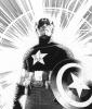 Cover to Captain Ameria The Chosen #2 black and white by Travis Charest